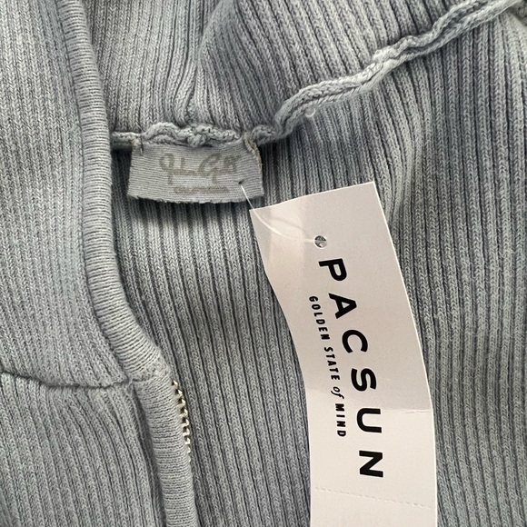 John Galt Light Blue Cropped Hoodie - Picture 5 of 7